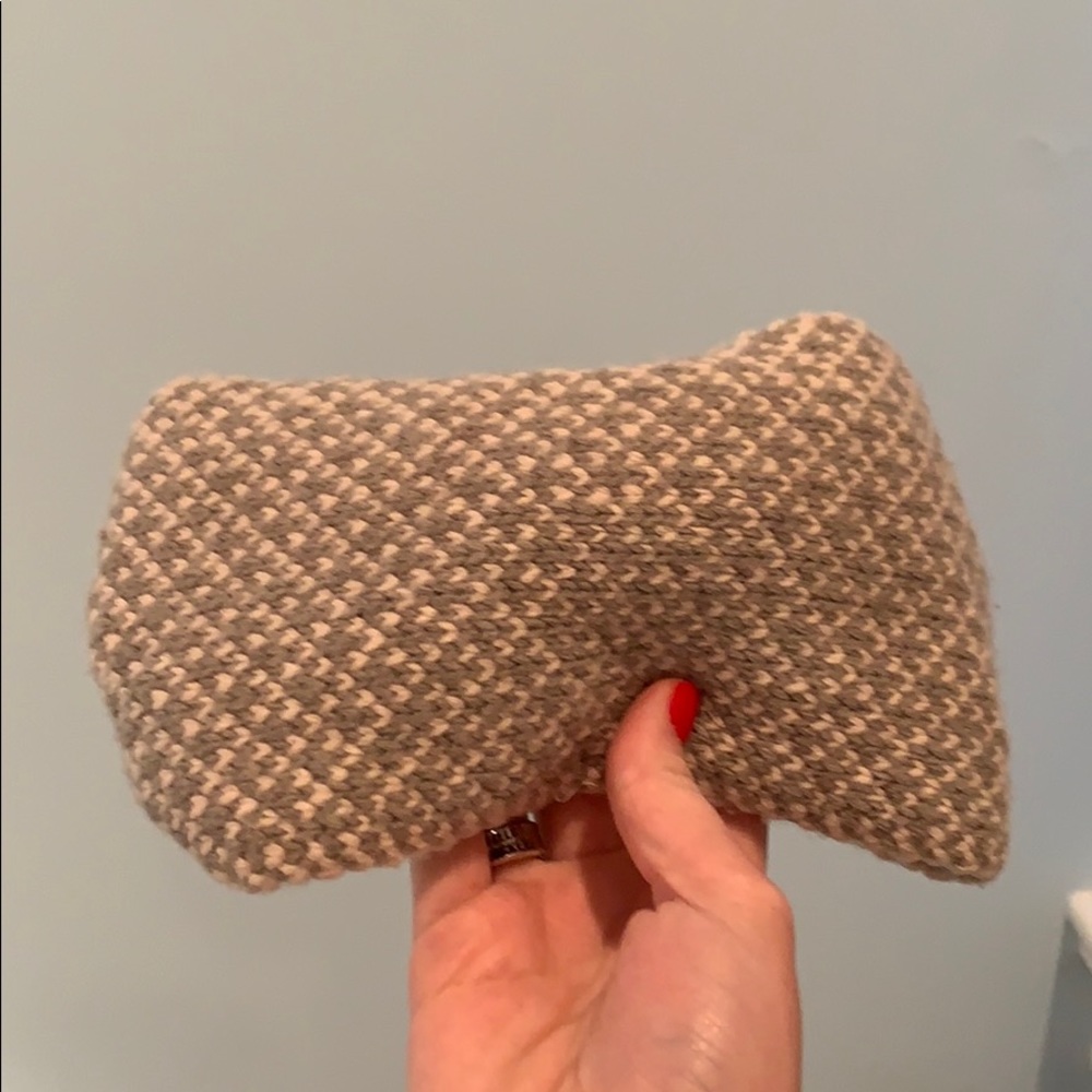 Cute gray and white (white-ish pink) warm headband